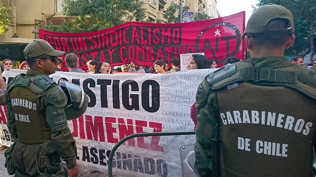 Marcha conmemoró quinto aniversario de la muerte del sindicalista Juan Pablo Jiménez