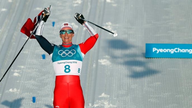  Bjoergen mejoró su récord al ganar el último oro de PyeongChang  