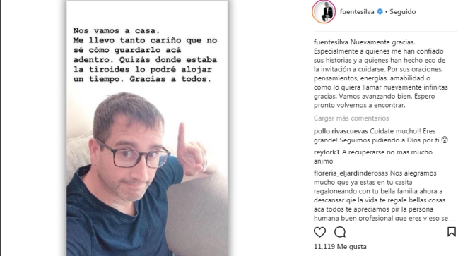 Eduardo Fuentes fue dado de alta