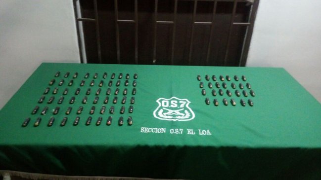 El Loa: OS-7 incautó más de cuatro kilos de cocaína y 87 ovoides en controles carreteros