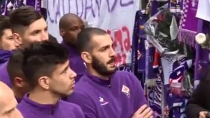 Jugadores de Fiorentina homenajearon a su capitán Davide Astori