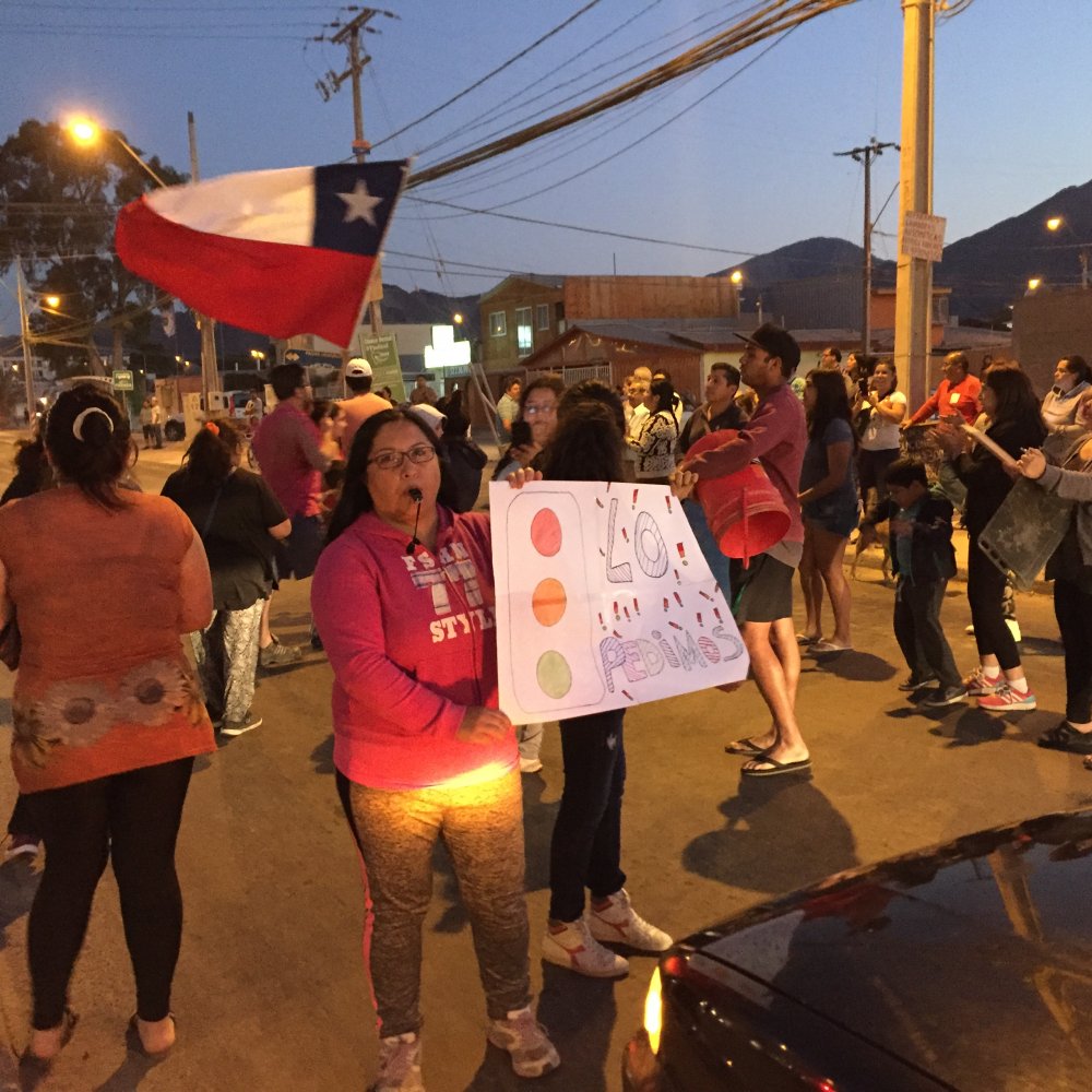 Vecinos protestaron por falta de semáforo en Copiapó