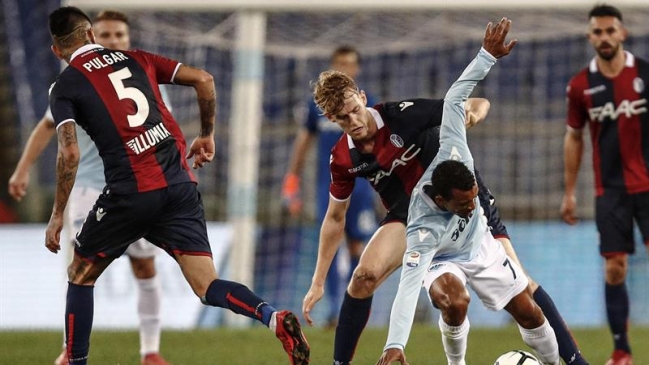 Erick Pulgar estuvo presente en empate de Bologna ante Lazio por Serie A