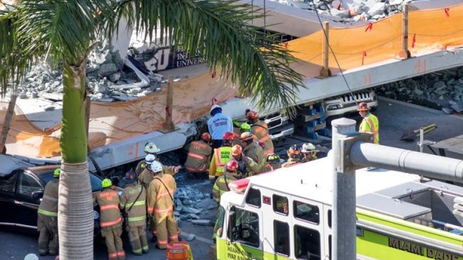 Rescatan el cuerpo de la última víctima del colapso del puente en Miami