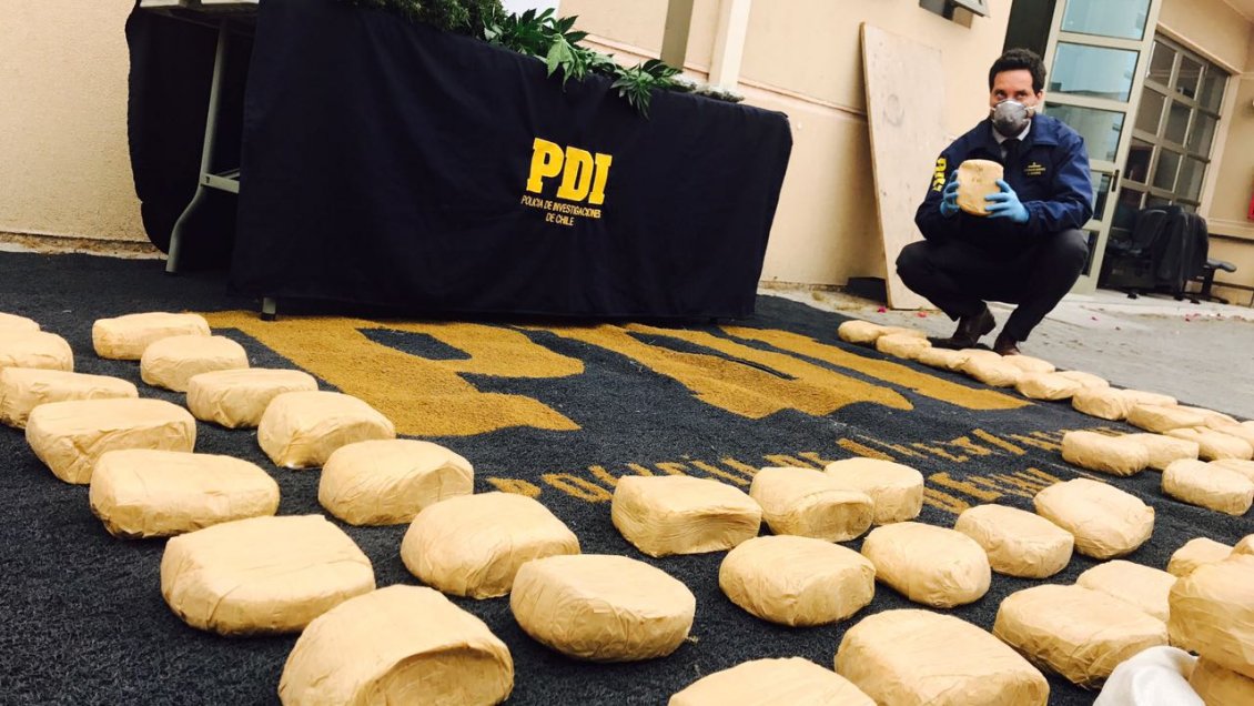 PDI de Coquimbo incauta más de 60 kilos de drogas en Antofagasta