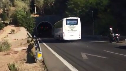   Reabren tránsito por el túnel Zapata en dirección a Valparaíso 