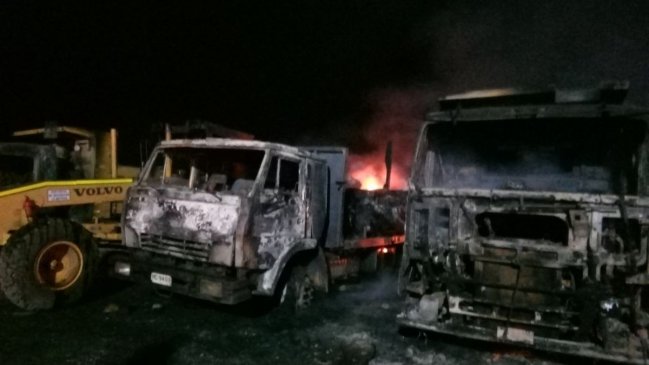 Gobierno: Quema de 16 maquinarias en La Araucanía 
