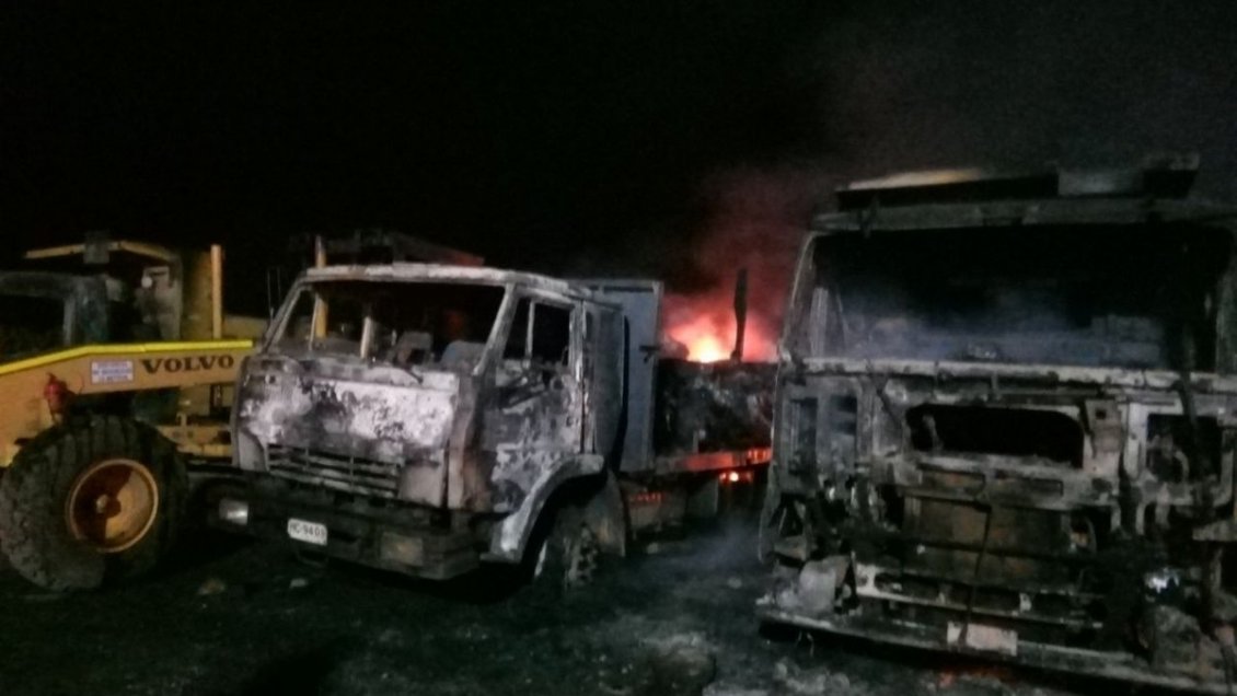 Gobierno: Quema de 16 maquinarias en La Araucanía 