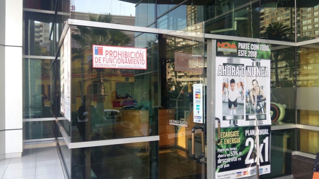 Prohíben funcionamiento de gimnasio Nova Sport de Antofagasta