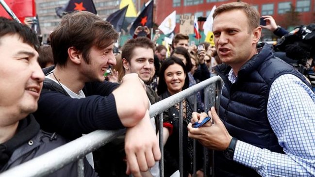 Policía rusa detuvo a líder opositor en protesta contra Putin