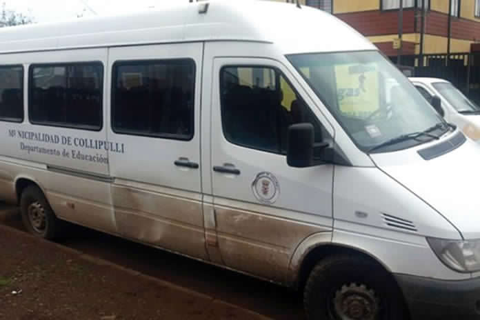 Robo de furgón escolar impide que niños asistan a la escuela en Collipulli