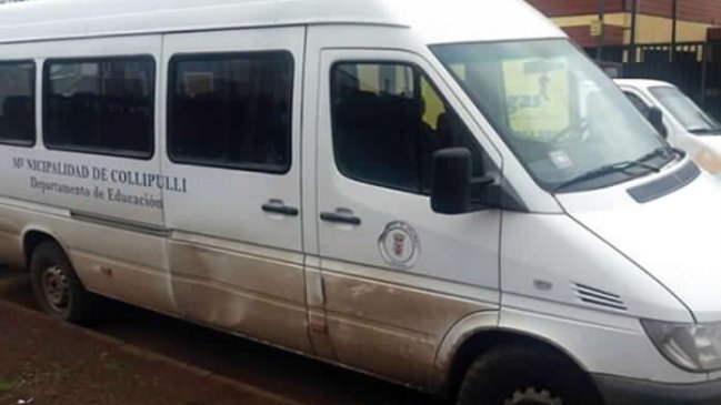 Robo de furgón escolar impide que niños asistan a la escuela en Collipulli