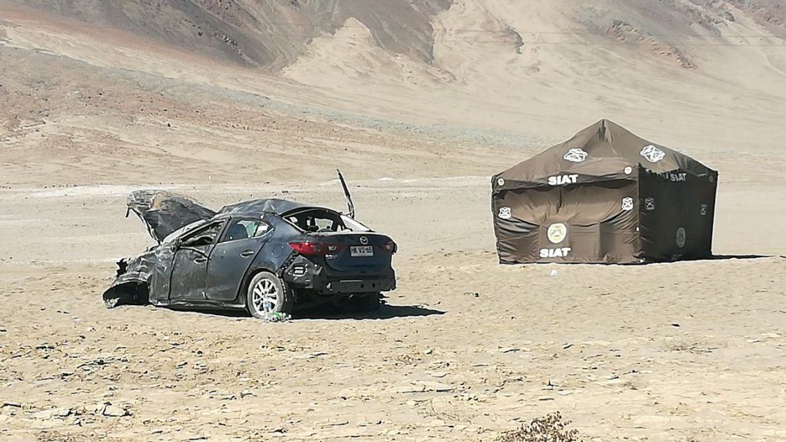 Volcamiento de vehículo dejó una mujer fallecida en la Ruta 1 de Antofagasta