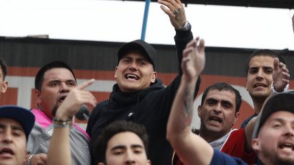 Nicolás Castillo alentó como un hincha más a la UC en el clásico ante U. de Chile