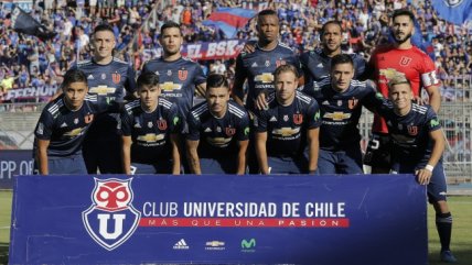 Sin el suspendido Pinilla: La formación de Universidad de Chile ante Palestino