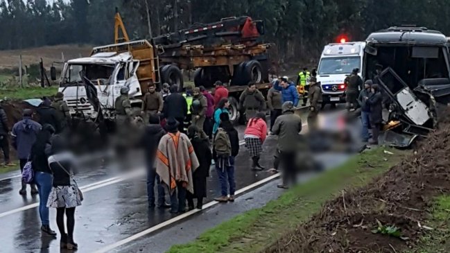 Grave accidente de tránsito afectó a bus policial en Cañete