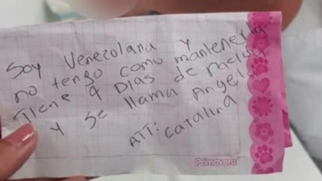 Madre abandonó a su hija recién nacida en la calle y dejó una triste nota