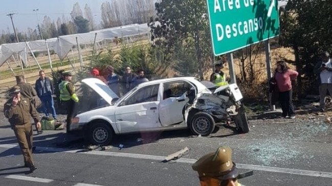 Dos carabineros fueron atropellados en Requínoa