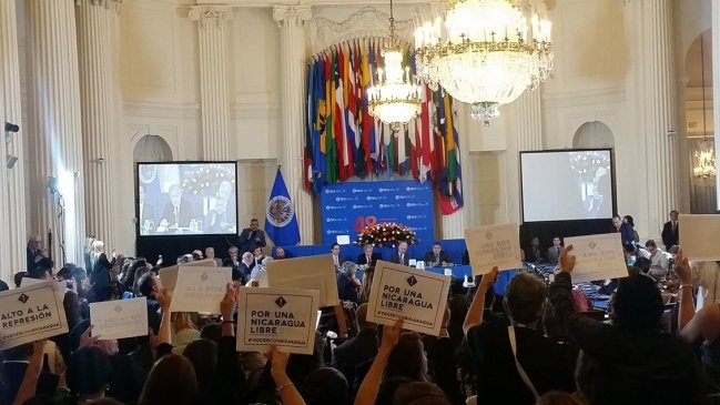 Nicaragüenses piden a la OEA que condene la 