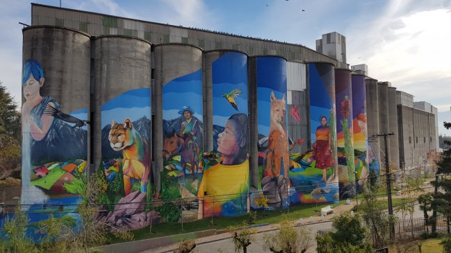 Concluyen el mural más grande de Chile en Rancagua
