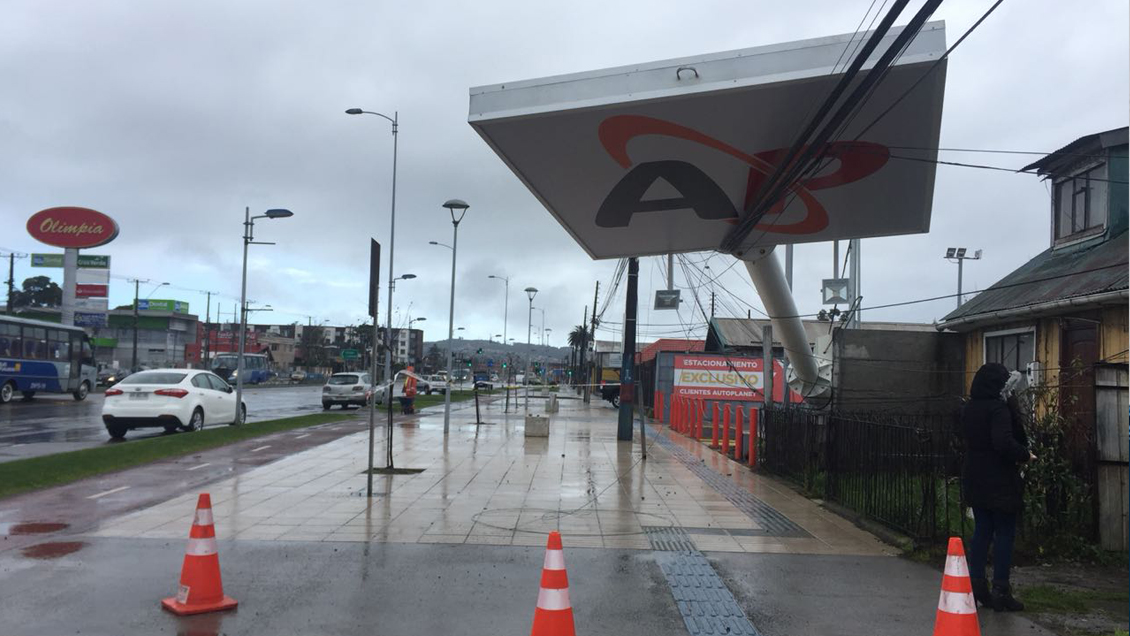 Biobío: Sistema frontal ha provocado fuertes rachas de vientos y cortes de luz