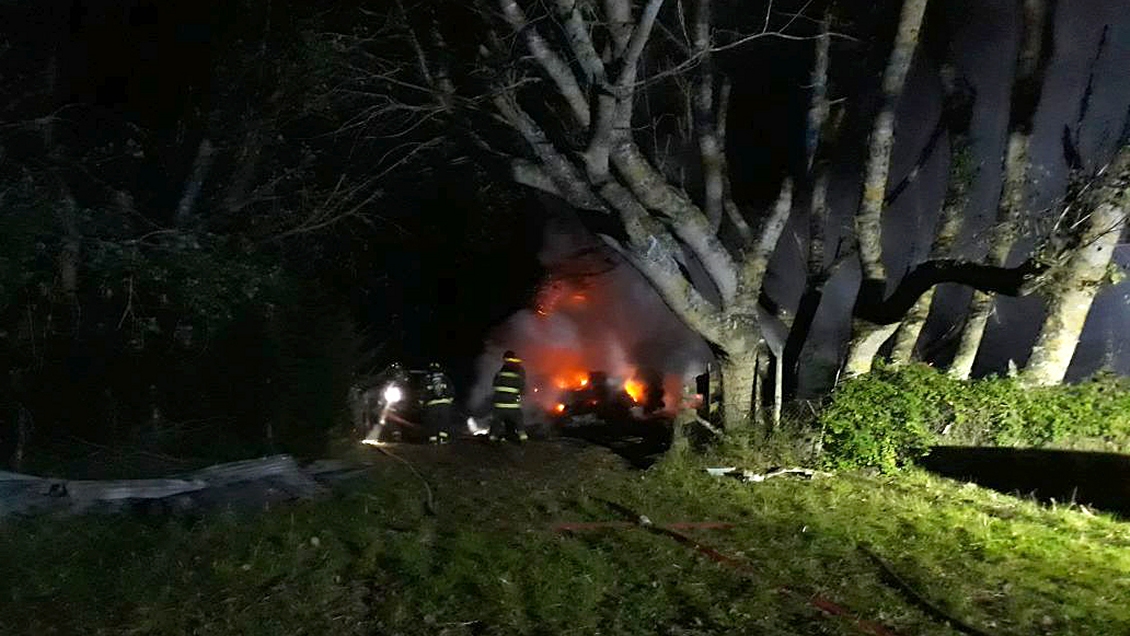 Nuevo ataque incendiario contra maquinaria forestal se registró en La Araucanía