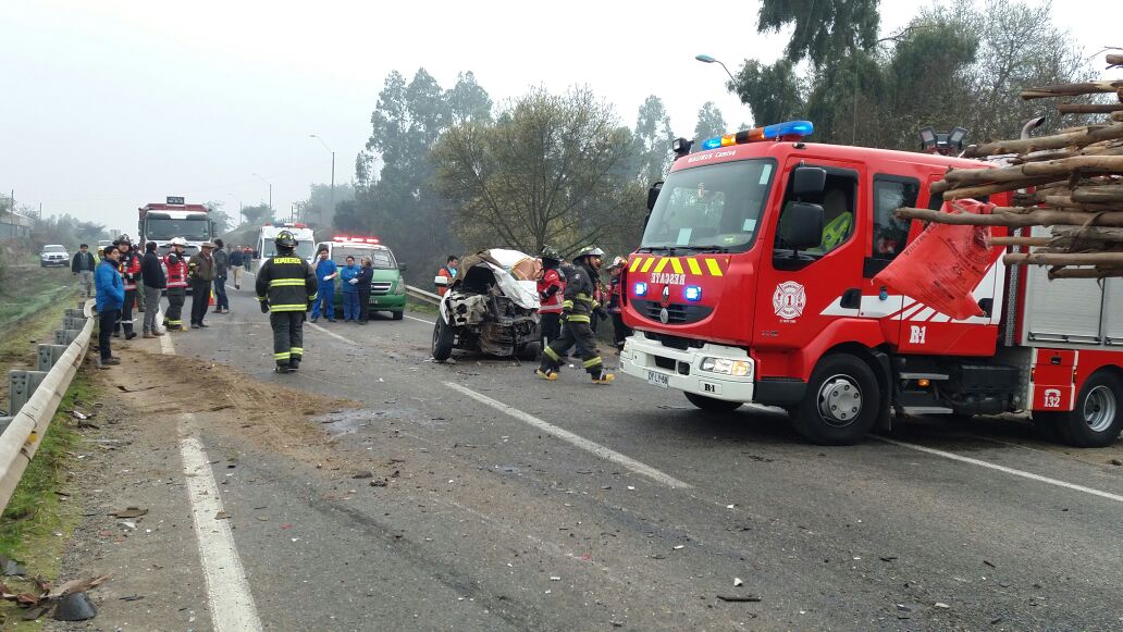 Maule: Un fallecido dejó accidente de tránsito en la Ruta J-60 en la comuna de Hualañé
