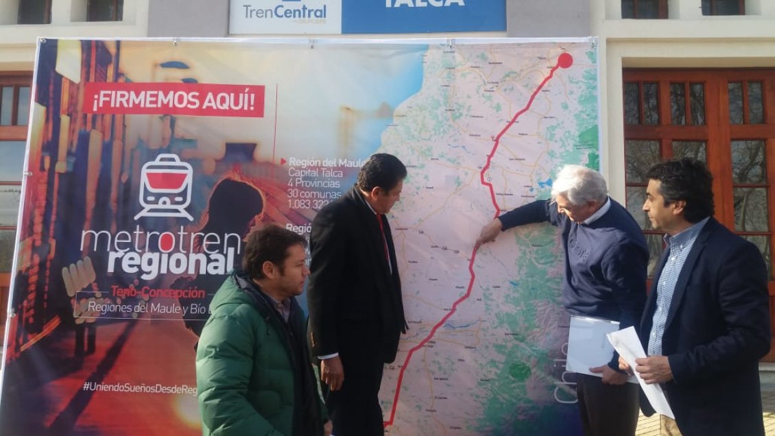 Diputados inician campaña ciudadana para pedir construcción de Metrotrén Teno-Concepción