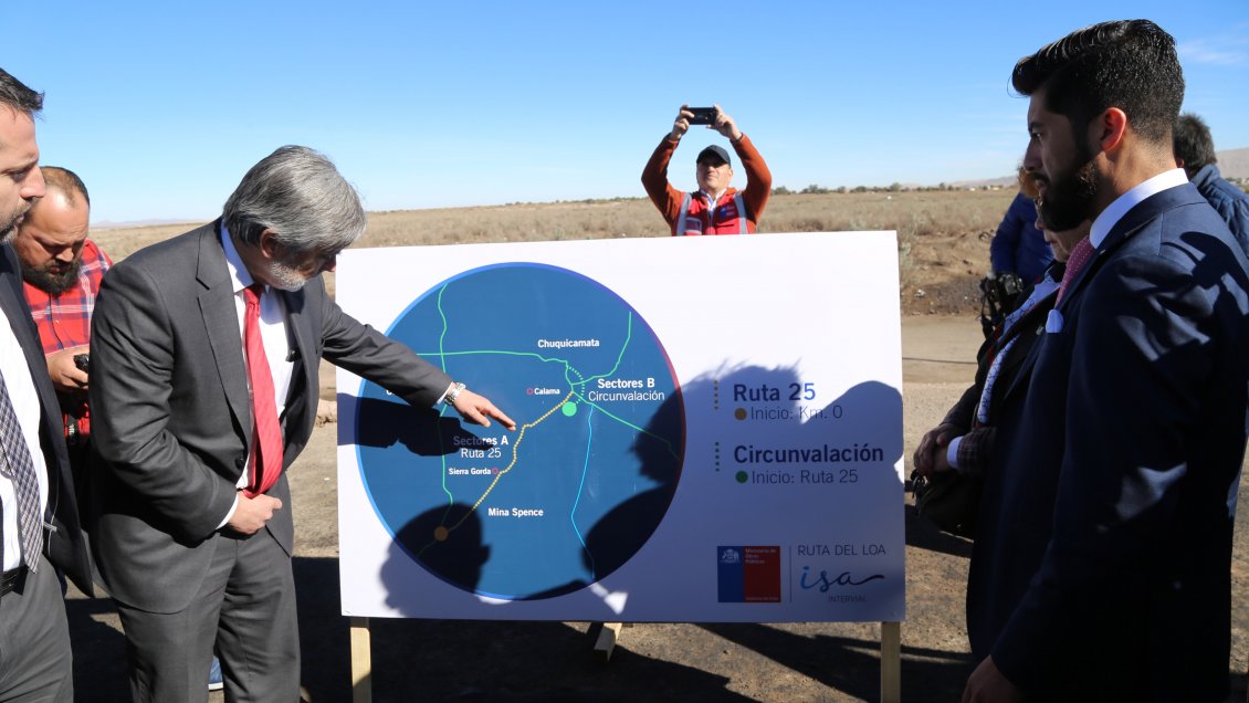 Inician concesión vial de Ruta del Loa, en la Región de Antofagasta