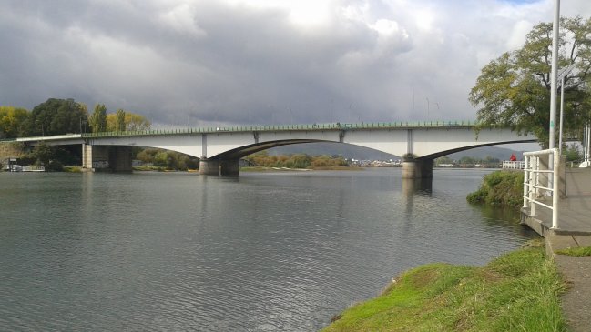 Valdivia: Rescataron a hombre atrapado en cables tras lanzarse desde puente Calle Calle