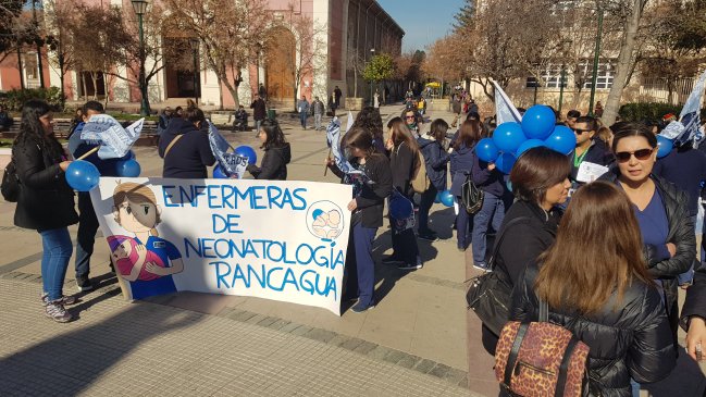 O'Higgins: Enfermeros de la zona marcharon exigiendo pronunciamiento del Minsal
