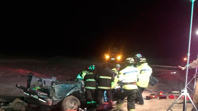 Un fallecido y cinco lesionados dejó accidente carretero en la Región de Antofagasta