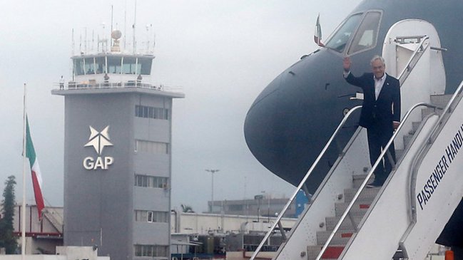 Piñera llegó a México para participar en la XIII Cumbre de la Alianza del Pacífico