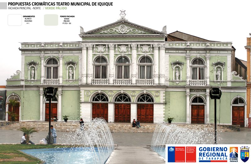 Tarapaqueños definirán color de la fachada del Teatro Municipal de Iquique