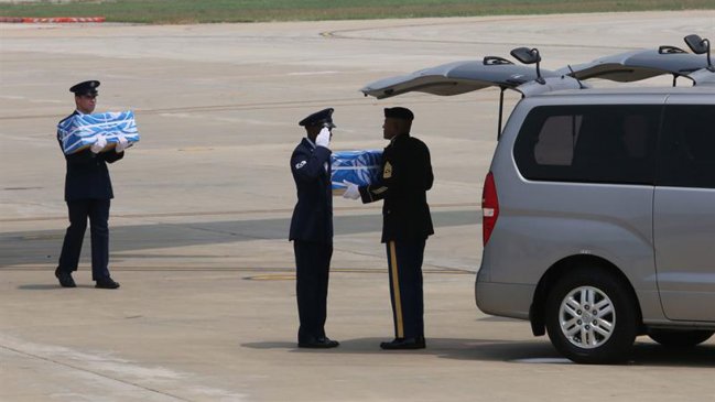 Corea del Norte entregó restos de soldados muertos a Estados Unidos