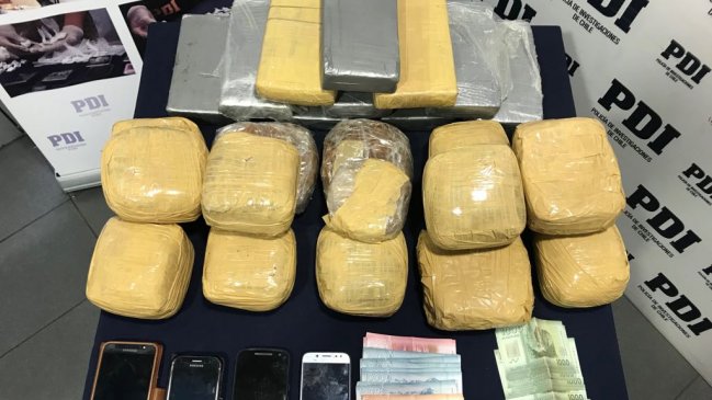 Arica: PDI detuvo a dos sujetos que intentaron ingresar más de 25 kilos de droga a Chile