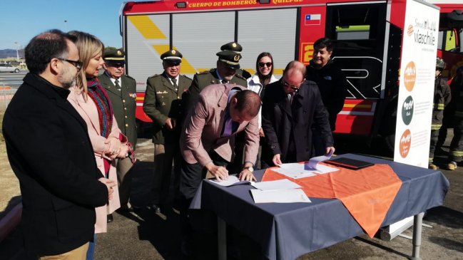 Concesionaria libera del pago de peaje a Bomberos de la región de Valparaíso