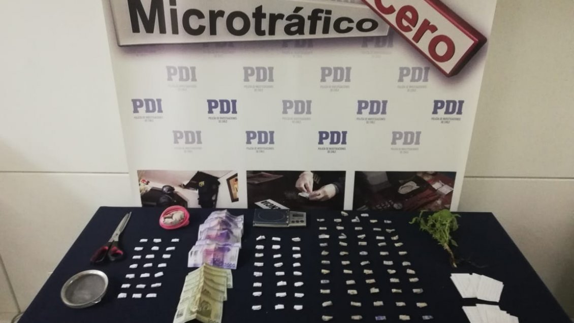 Desbaratan dos puntos de venta de droga en la población Cinco de Octubre de Tocopilla
