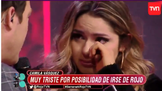 Camila Vásquez rompió en llanto ante la posibilidad de abandonar 