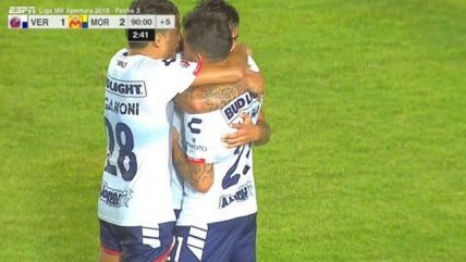 El afortunado golazo de Joe Abrigo que pemitió el empate a Veracruz ante Morelia