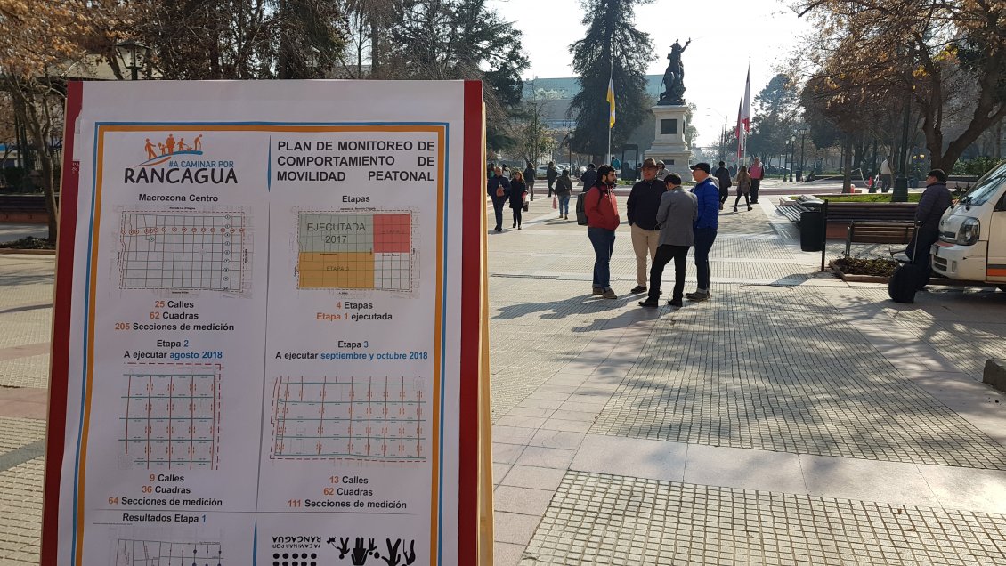 Municipio de Rancagua lanzó segunda etapa de conteo peatonal en la ciudad