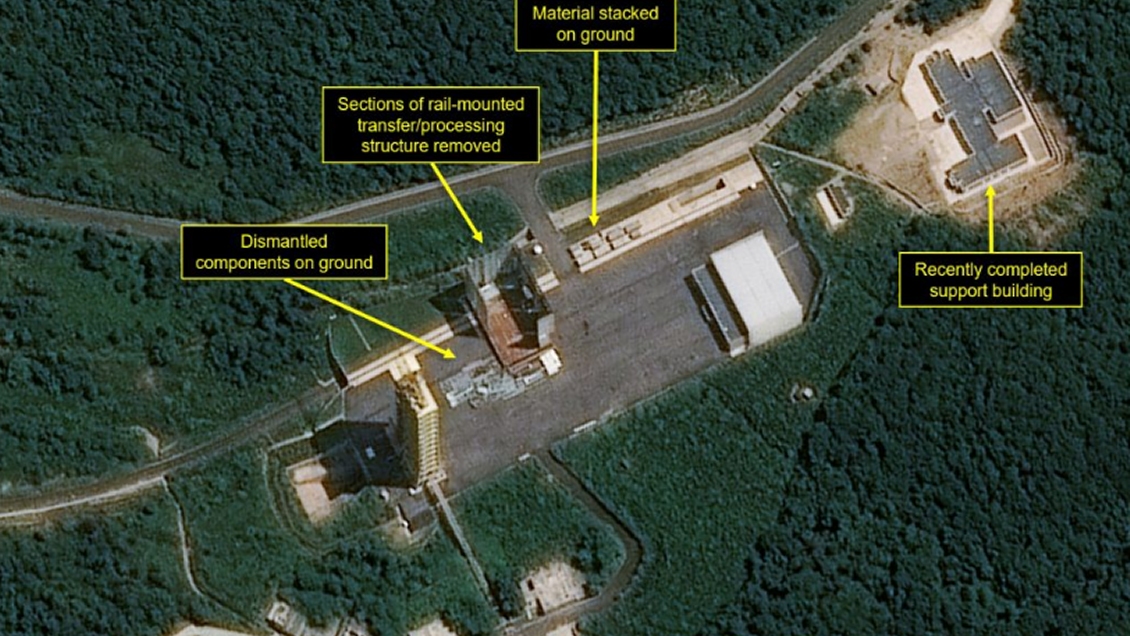 Fotos satelitales muestran que Corea del Norte sigue desmantelando base de misiles