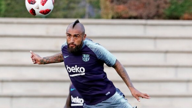 Arturo Vidal entrenó pese a tener jornada libre