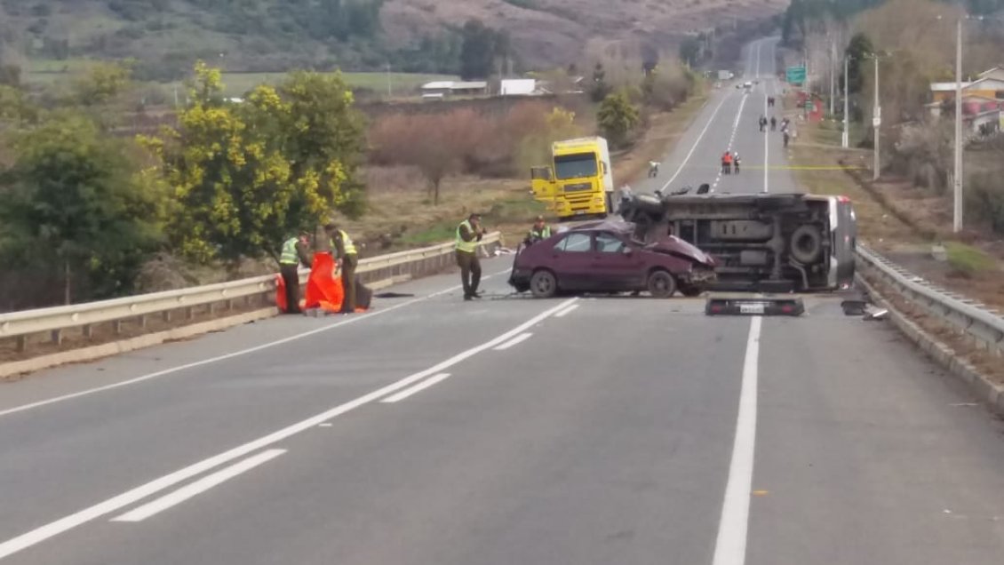 Tres fallecidos deja accidente de tránsito en ruta entre San Javier y Cauquenes