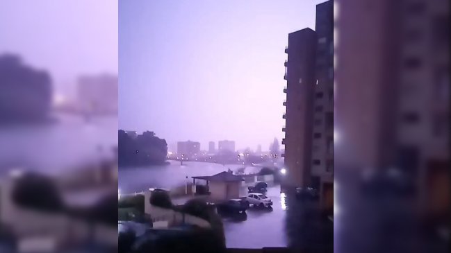 Tormenta eléctrica: El Biobío registra rayos, truenos y caída de granizo