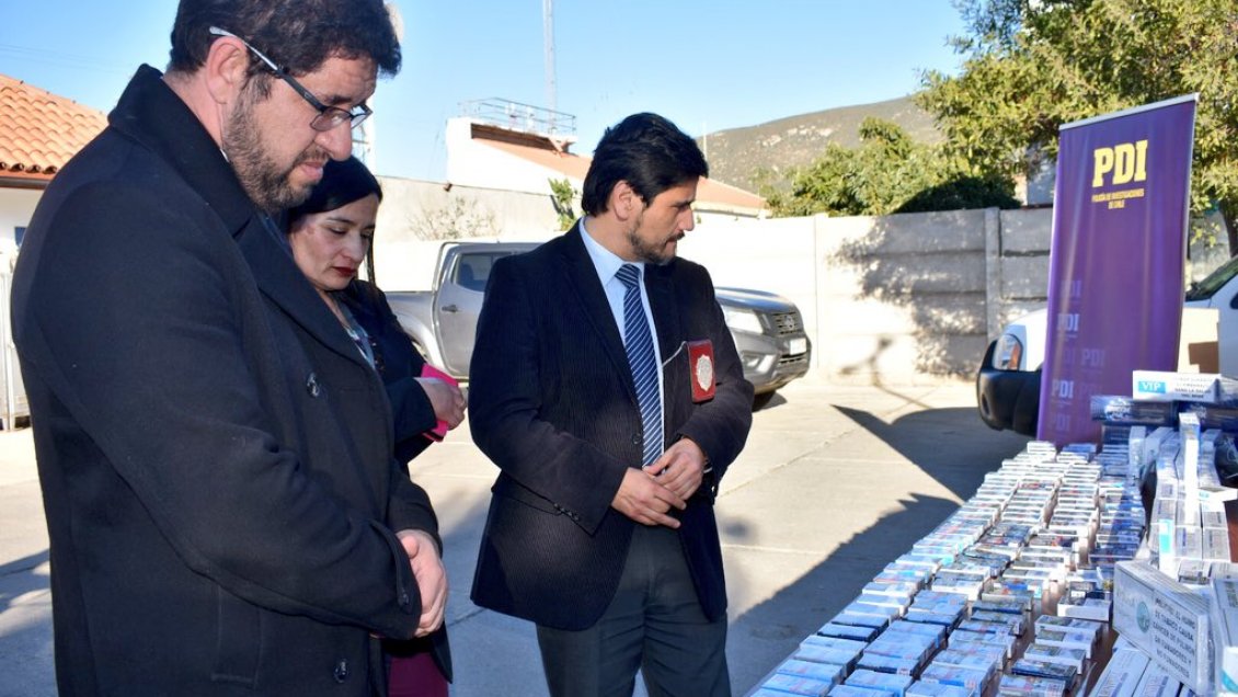 Agentes encubiertos permitieron incautar 50 mil cajetillas de cigarros en Illapel