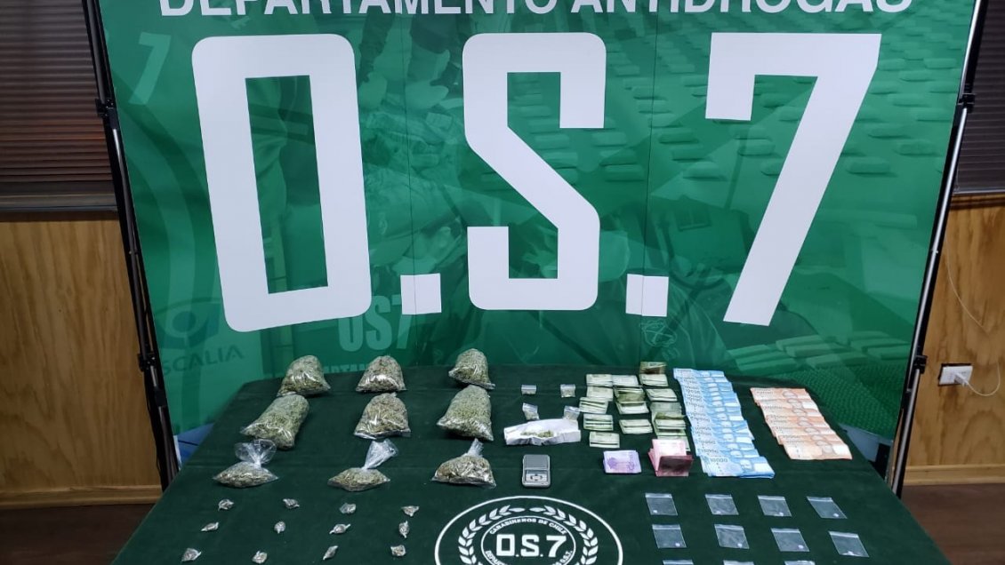 Carabineros detuvo a seis personas e incautó marihuana y éxtasis
