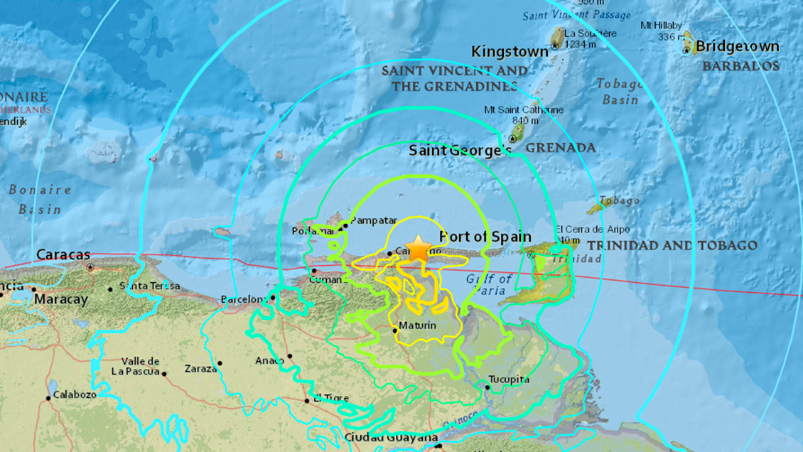 Fuerte sismo sacudió a costa de Venezuela