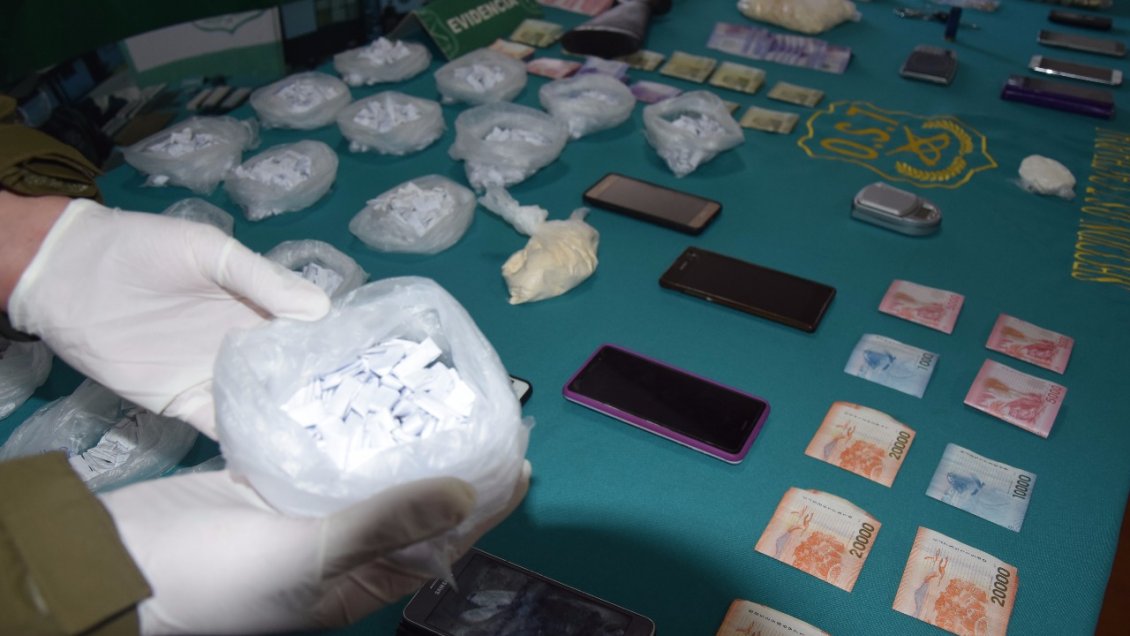 Carabineros detuvo a banda que se dedicaba al tráfico de drogas en Rancagua