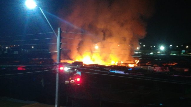 Incendio afectó a 16 locales de feria libre de Quilpué